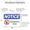 Signmission Fragrance Free, 18 in W x Rectangle, Plastic OS-2PACK-NS-P-1218-L-12910 - alternate 5